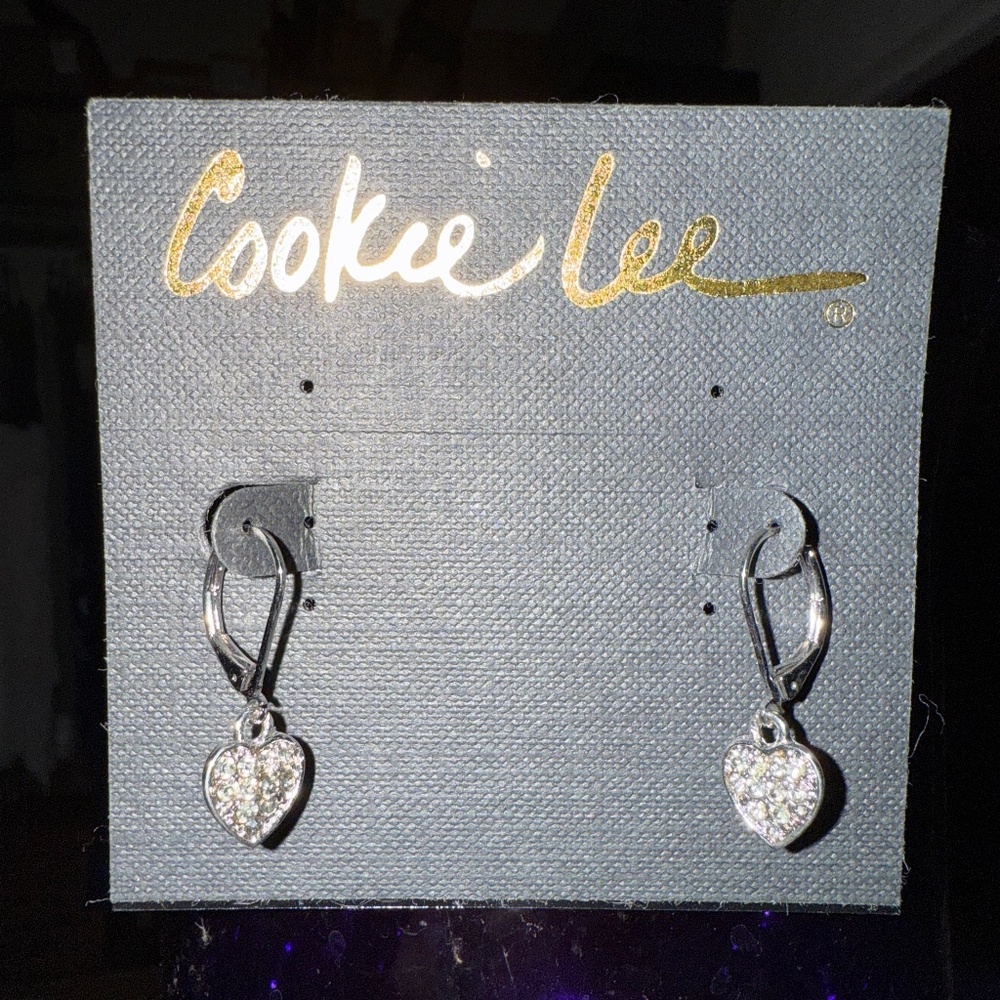 NEW Cookie Lee Heart Australian Crystal Earrings